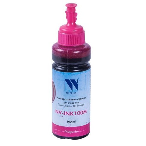 Чернила NV Print-INK100 универсальные Magenta на водной основе для аппаратов Сanon, Epson, НР,Lexmark (100ml) Китай