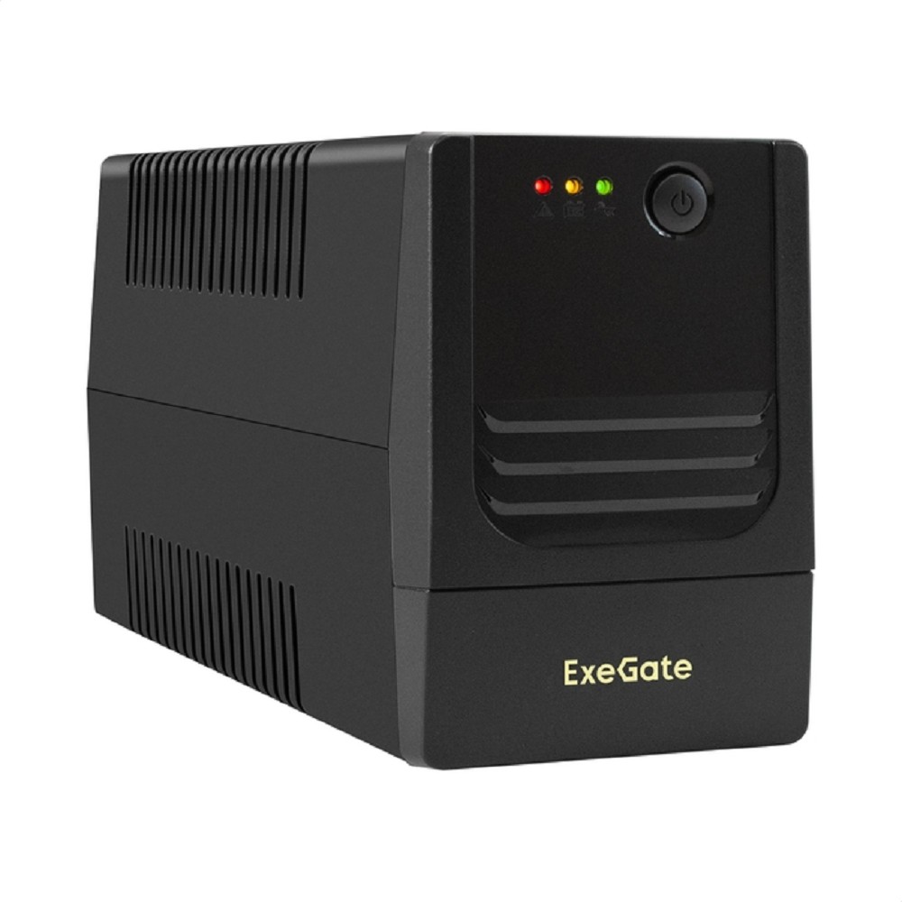 Exegate EX299487RUS ИБП ExeGate Power NB-850.LED.AVR.4C13.USB (850VA/510W, LED, AVR, 4*C13, USB, батарея 12V 9Ah, Black)