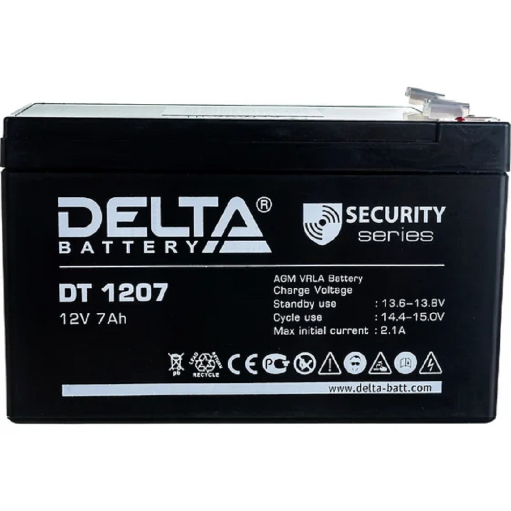 Delta DT 1207 (7 А\ч, 12В) свинцово- кислотный аккумулятор  