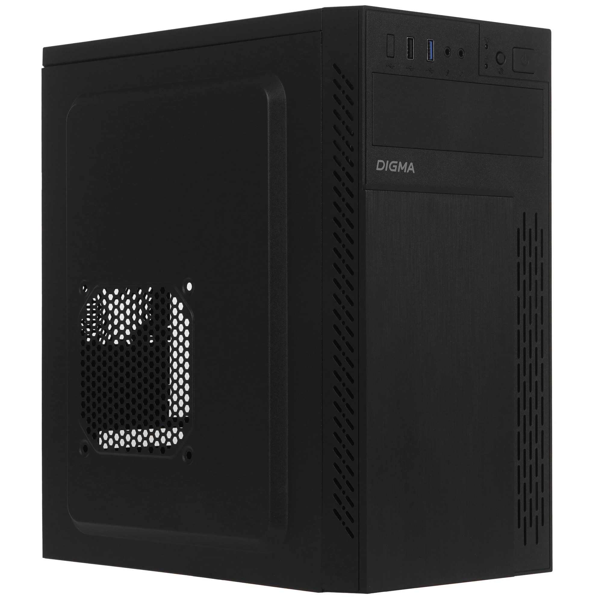 Корпус Digma DCC-MN301 черный без БП mATX 1x80mm 2x120mm 1xUSB2.0 1xUSB3.0 audio