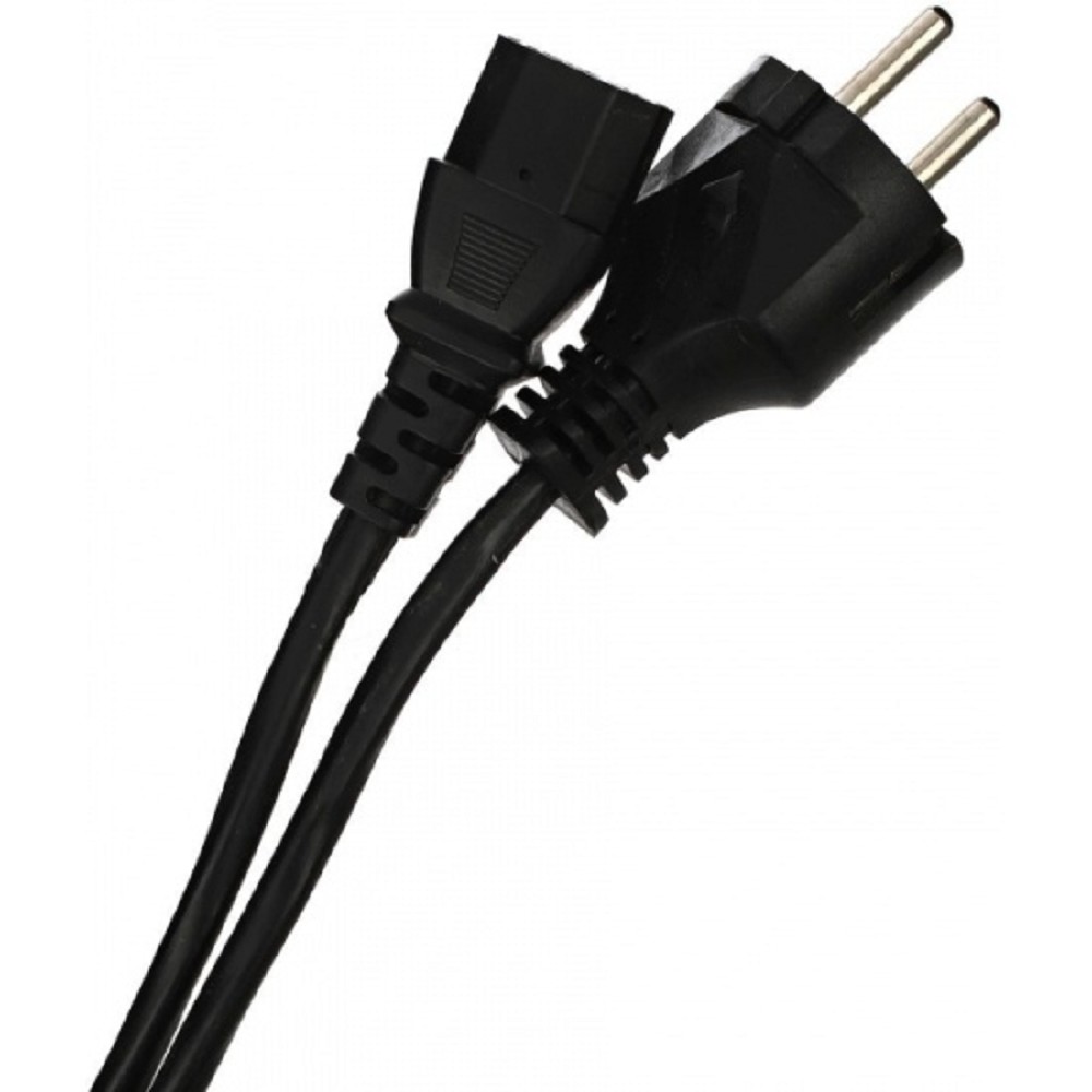 Telecom TY021-CU0.5-1.8M  Кабель компьютер - розетка 220V EU (угловой)<VDE> 3GX0,5mm2, 1,8m, медь, <TY021-CU0.5-1.8M>