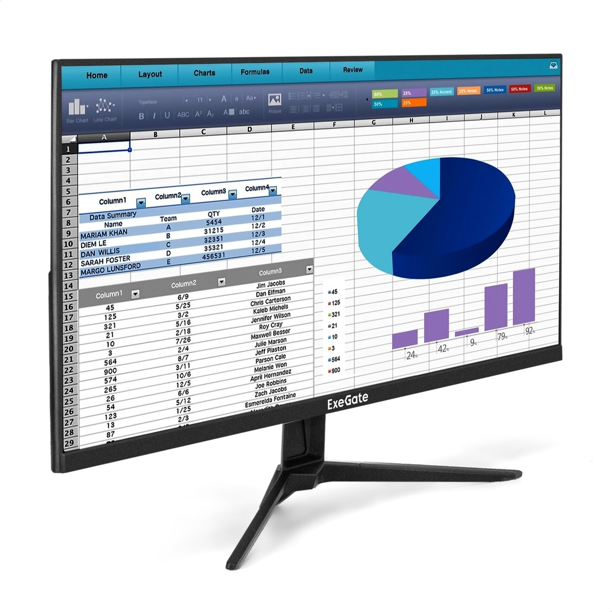 LCD ExeGate 27" EH2700CA SuperView {IPS 1920x1080 100hz 3-5ms 16:9, 250cd/m2, 1300:1 178/178 Speakers D-Sub HDMI DisplayPort AudioOut} [EX300398RUS]