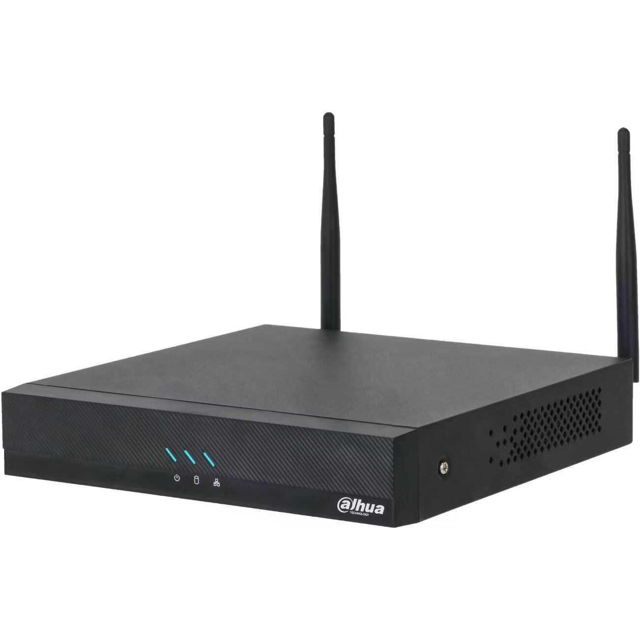 DAHUA DHI-NVR2104HC-W 4-канальный IP-видеорегистратор H.265+ c W-Fi и ИИ  до 80Мбит/с;  1 SATA III до 20Тбайт;  1 HDMI, 1 VGA;  1 RJ45 100Мбит/с, Wi-Fi 2.4ГГцвидеоаналитика