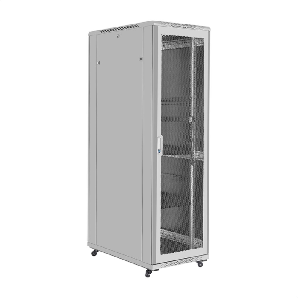 Exegate EX300281RUS Шкаф телекоммуникационный 19" напольный 42U ExeGate EC-FS-42U.600.1000.V.V.GREY (19”, 42U, 600x1000x2054mm (ШхГхВ), передняя и задняя двери перфорированные, съемные боковые панели,