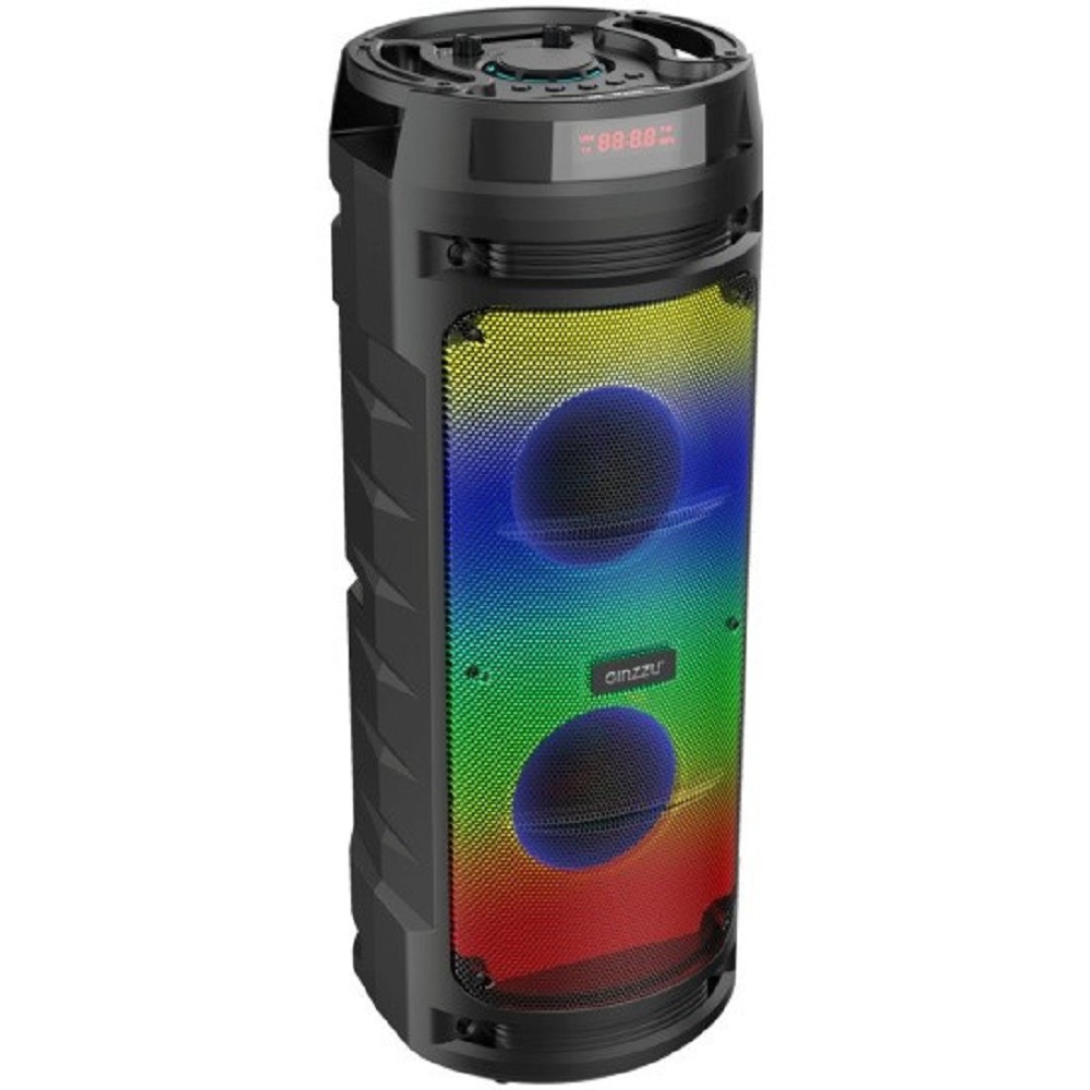 Повреждение упаковки Ginzzu GM-219 {(V5.0), 50Вт, 150Гц- 18кГц, USB-flash, microSD-card, FM-радио, пульт ДУ,  батарея 3,6В/4500мАч, эквалайзер }