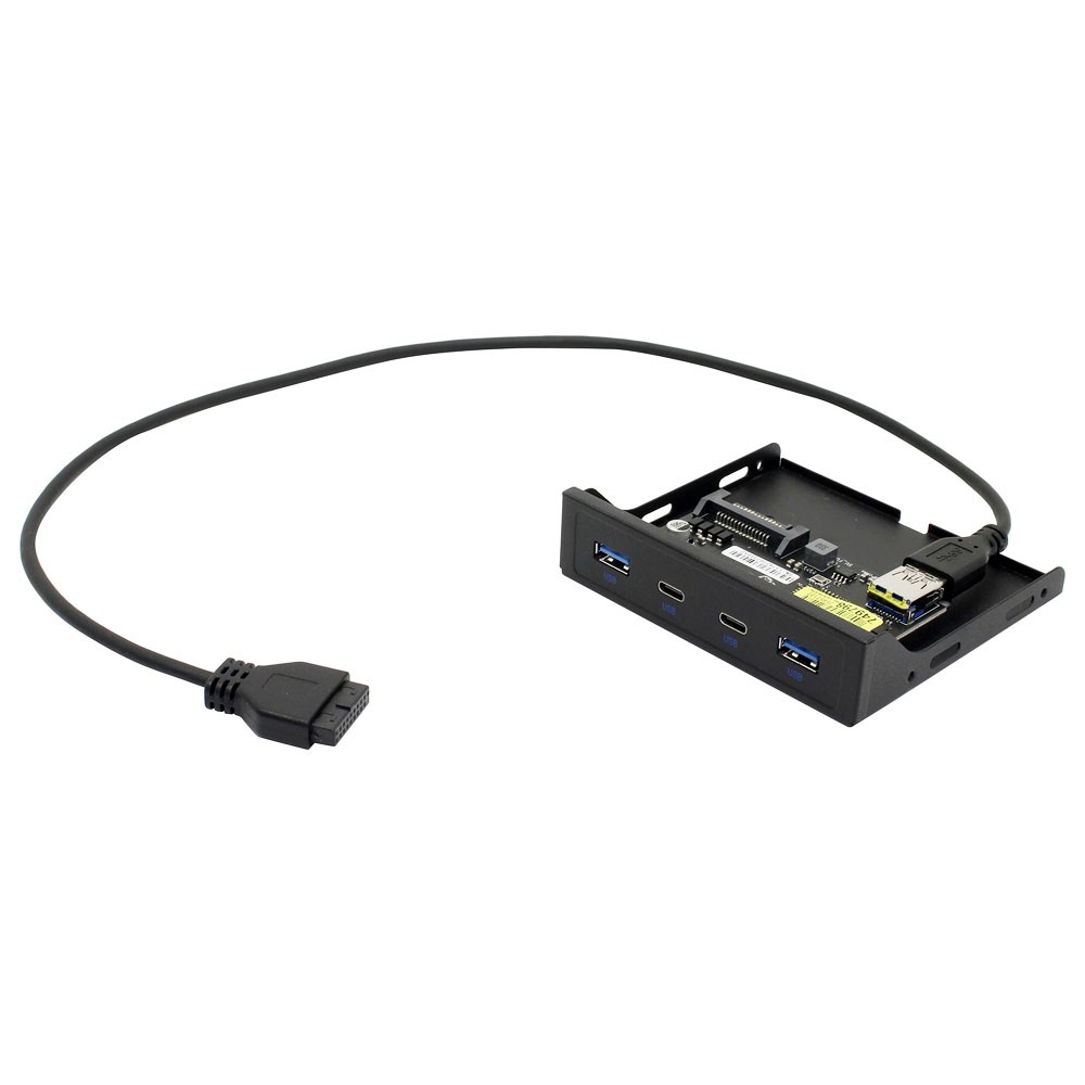ORIENT C092, Планка портов 3.5" на переднюю панель 2xUSB Type-C + 2xUSB 3.0 (USB3.2 Gen1), 20Pin кабель 50см, металл, oem (31348)