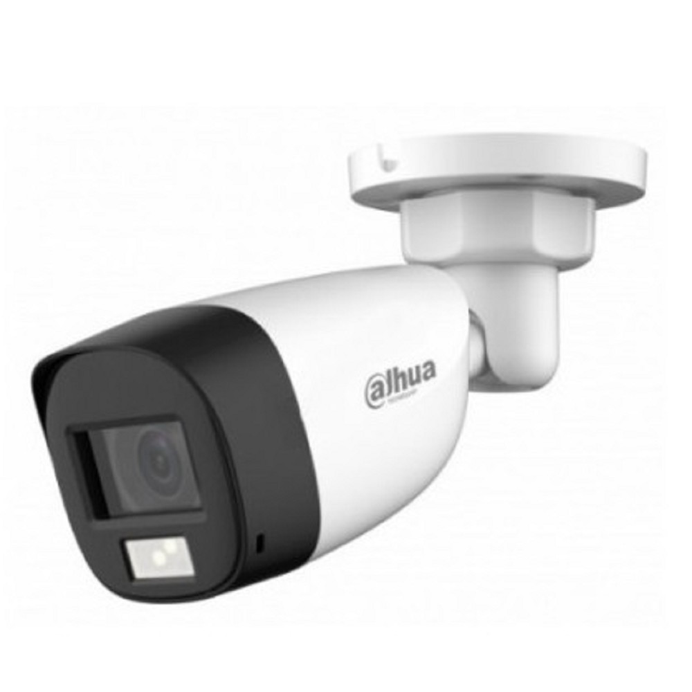 DAHUA DH-HAC-HFW1200CLP-IL-A-0280B-S6 Уличная цилиндрическая HDCVI-видеокамера с интеллектуальной двойной подсветкой 2Мп, объектив 2.8мм, ИК 20м, LED 20м, IP67, корпус: металл, быстрый монтаж
