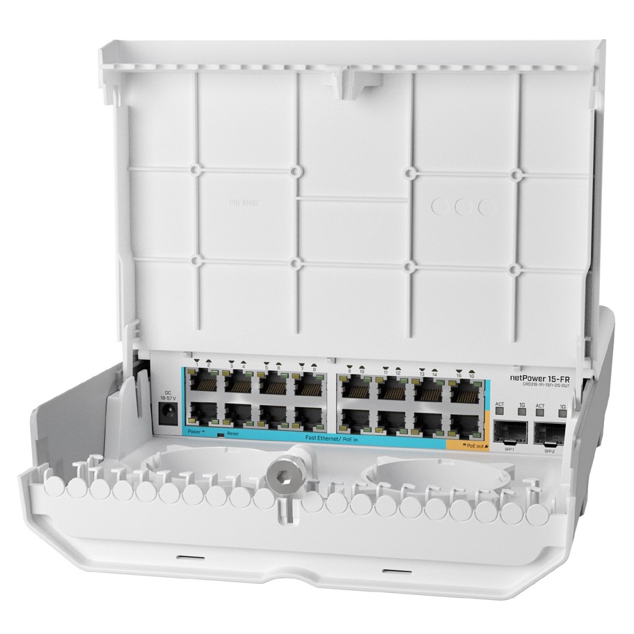 MikroTik CRS318-1Fi-15Fr-2S-OUT Коммутатор управляемый,  15FR with RouterOS L5 license