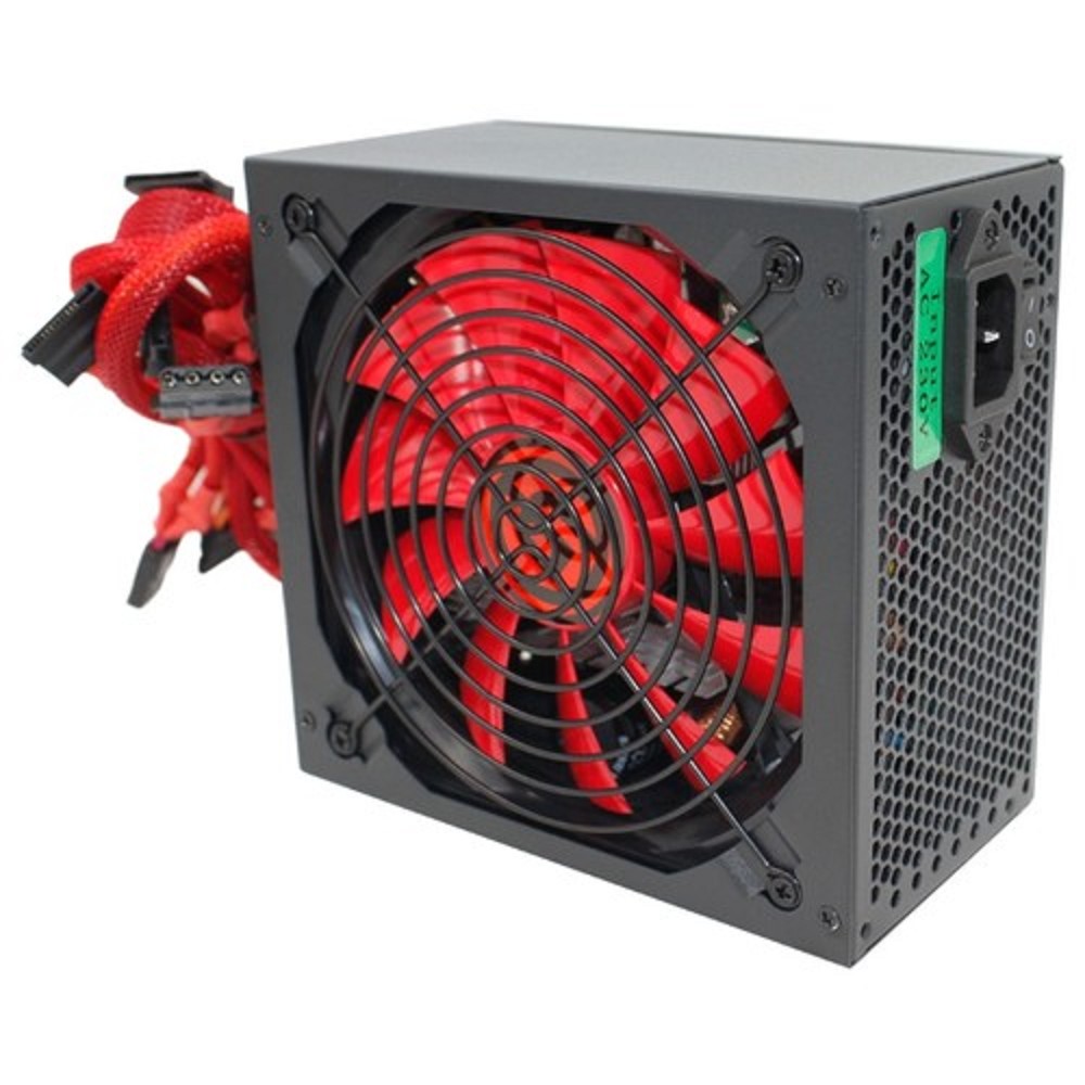 Повреждение упаковки Ginzzu PC700 14CM(Red) 80+ black,APFC,24+4p,2 PCI-E(6+2), 7*SATA, 4*IDE,оплетка, кабель питания,цветная коробка 