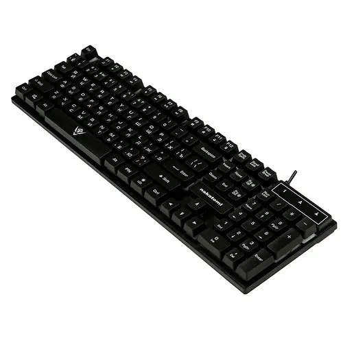 Клавиатура KG-23U BLACK Nakatomi Gaming - игровая с RGB-подсветкой, USB, черная