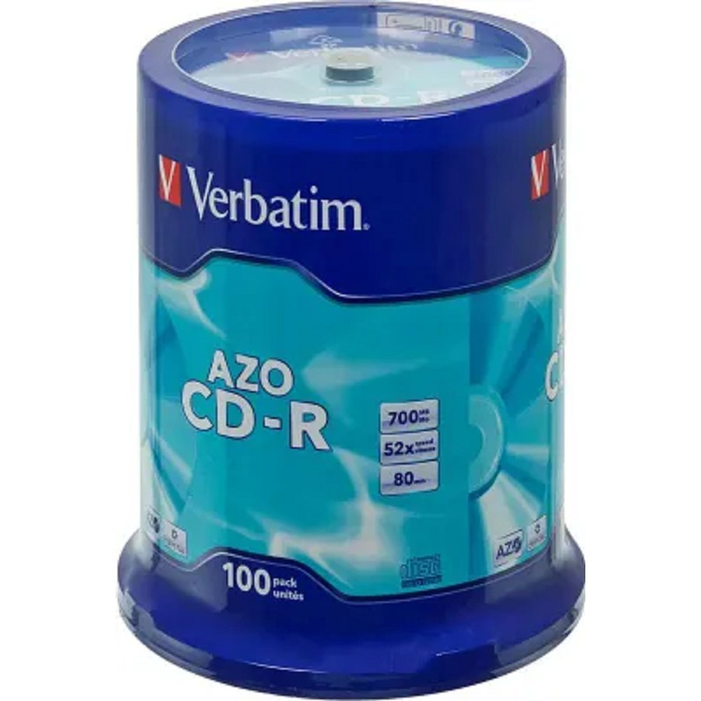 Verbatim Диски CD-R 700Mb 52x Cake Box (100шт) (43430)