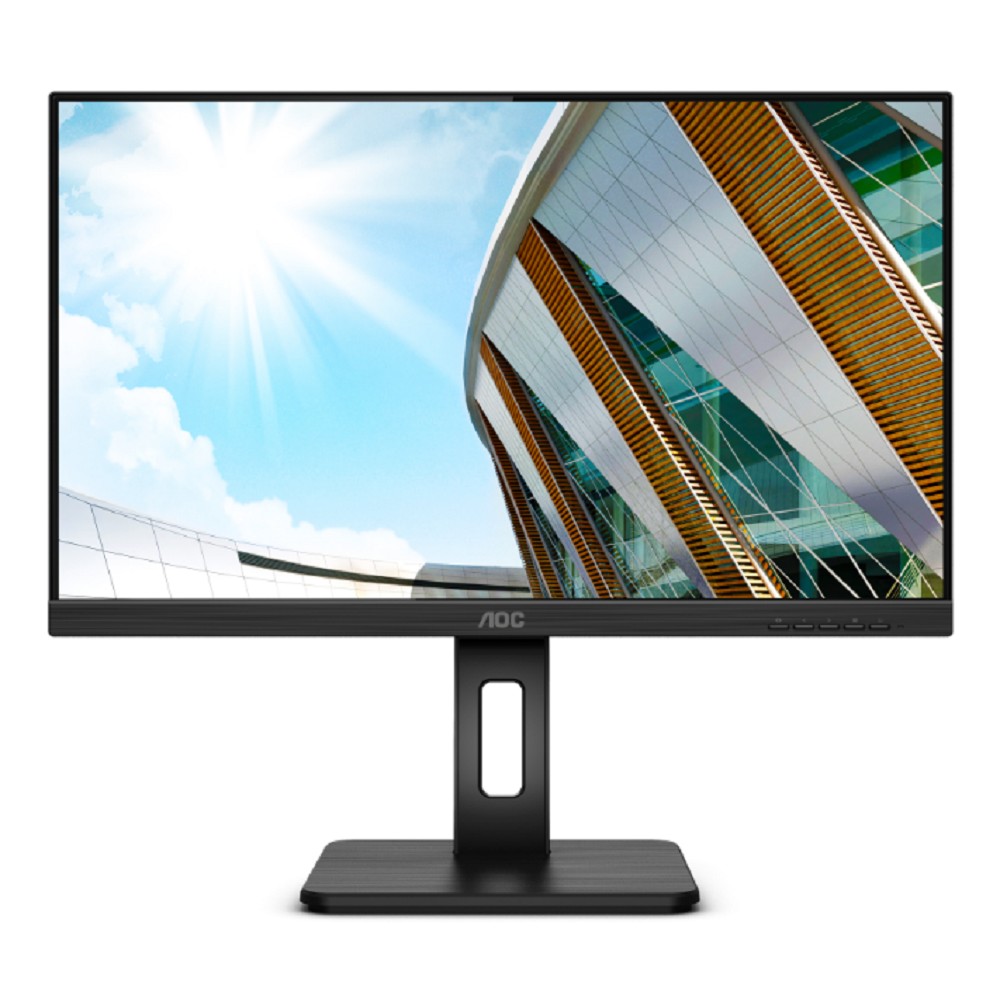 LCD AOC 23.8" 24P2Q Black с поворотом экрана {IPS 1920x1080 75Hz 4 ms 178/178 250cd DVI HDMI DisplayPort 1.2 4xUSB3.2 MM Pivot}