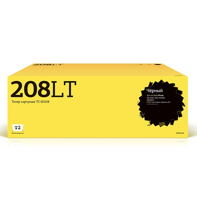 T2 AR-208T/LT Тонер-картридж TC-SH208 для Sharp AR-203E/5420/5420QE/AR-M201, черный, 8000 стр.
