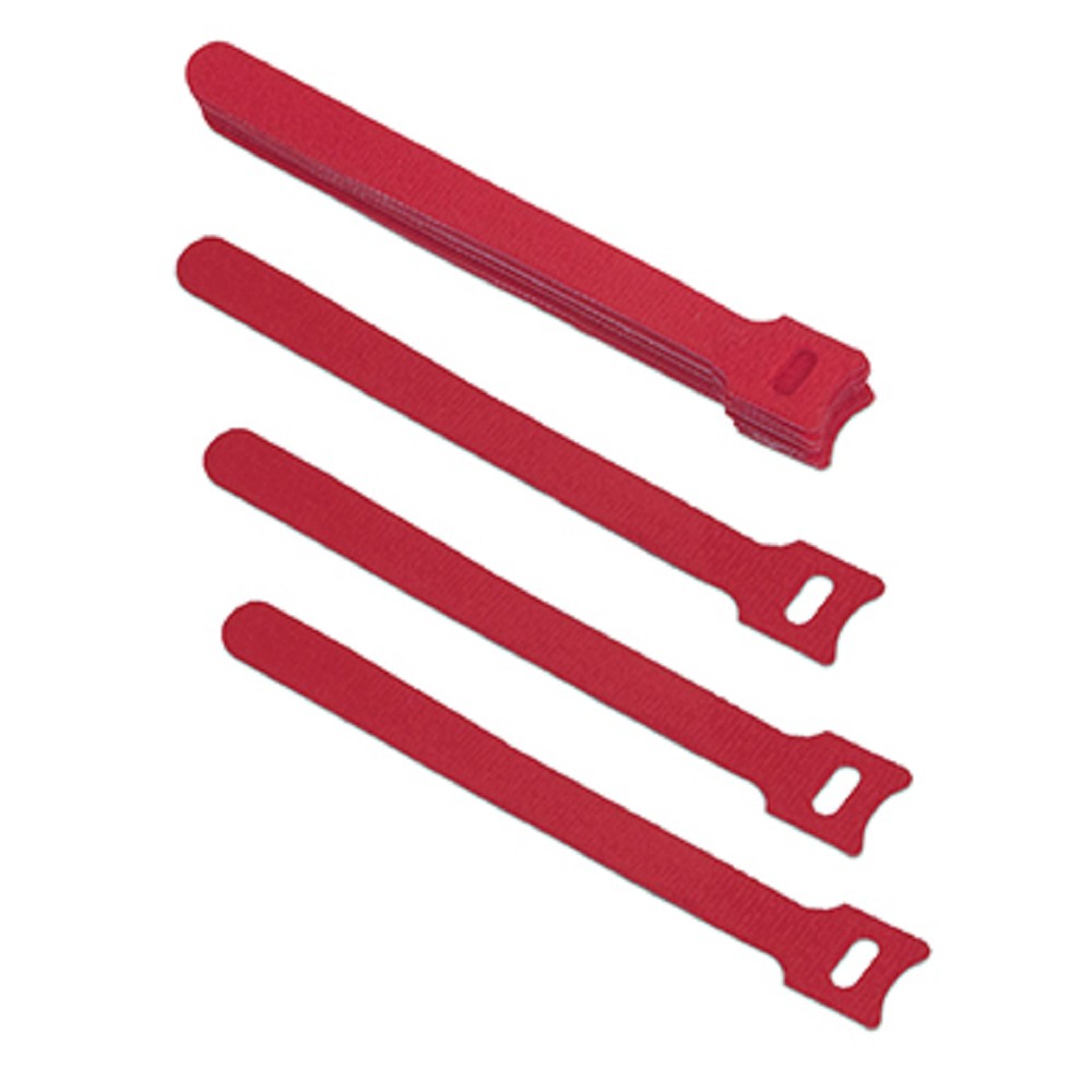 Cabeus CLAMP-150-RD Хомут для кабеля, липучка с мягкой застежкой, 150x14 мм, красный (10 шт.)