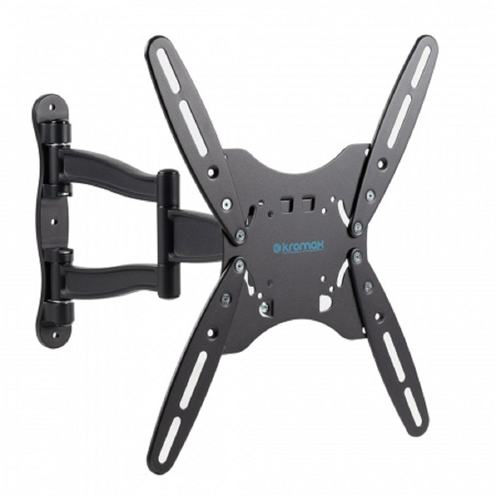 Kromax TECHNO-5 grey, Кр. алюм. наст. для TV 15"-55", max 35 кг, 5 ст св., нак. 15°, пов. 180°, от ст. 87-497 мм, max VESA 400x400 мм.