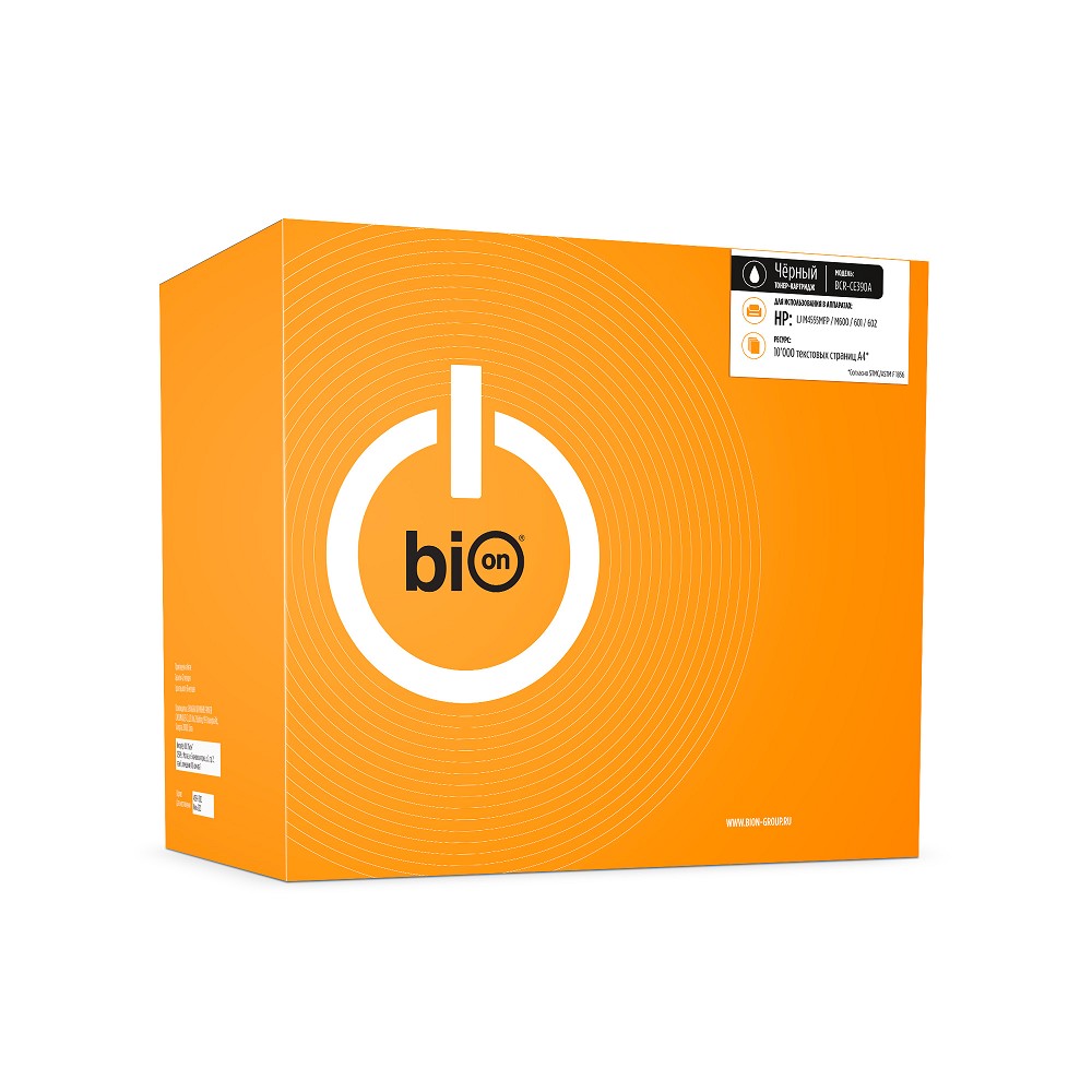 Повреждение упаковки Bion BCR-CE390A Картридж для HP{ LaserJet Enterprise M4555/М601/M602/M603 }(10000  стр.),Черный, с чипом
