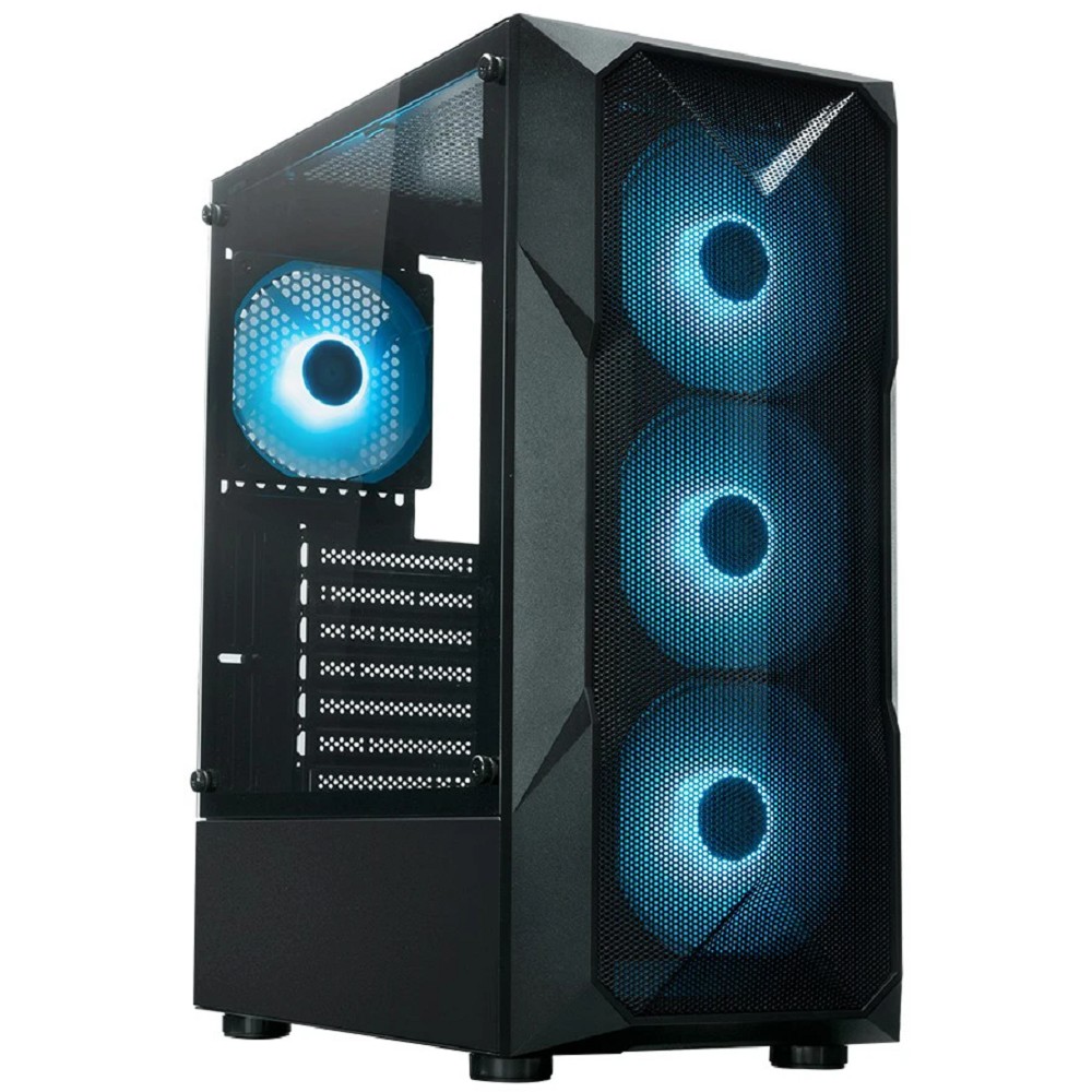 XASTRA Корпус  A304 4ARGB Black ATX/Mesh/half-size TG/4x120mm ARGB FC fans/ A304-4FC12A
