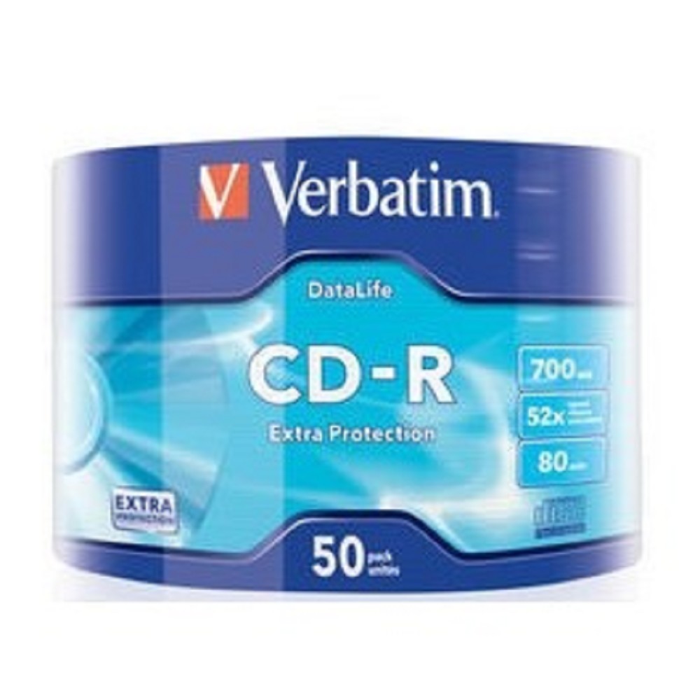 Повреждение упаковки Verbatim Диски CD-R 700Mb 52x bulk (50шт) (43787)