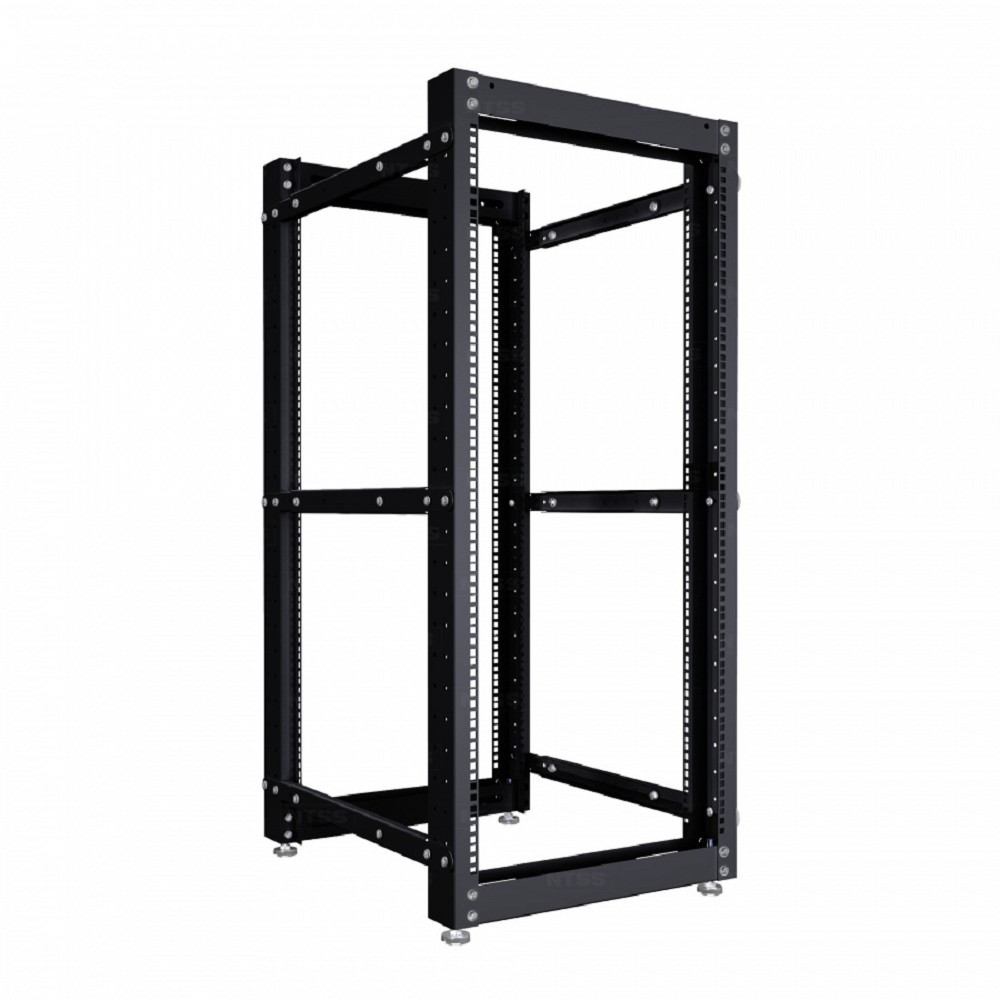 NTSS Стойка серверная NTSS OR двухрамная 52U 600-1000мм, комплект ножек, черный RAL 9005 NTSS-2POR52U/600-1000-BL