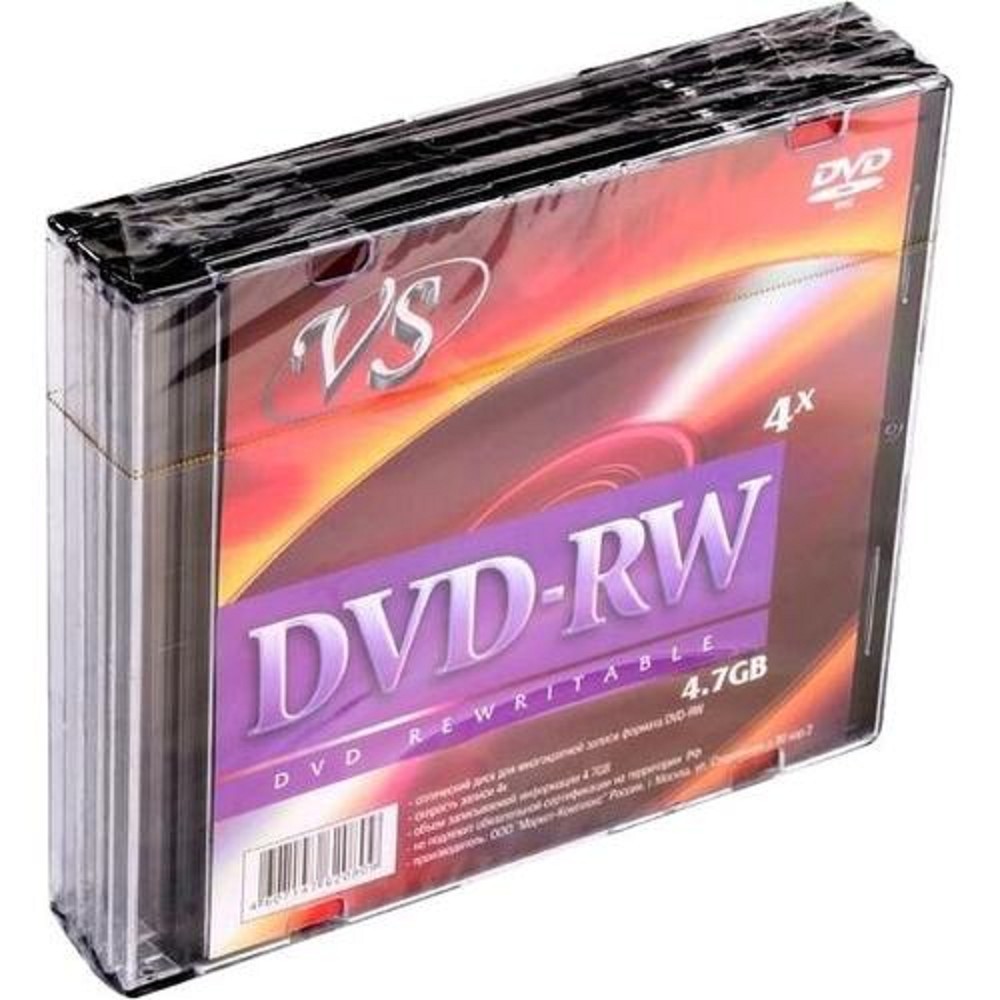 VS DVD-RW 4,7 GB 4x SL/5 (VSDVDRWSL501) (620816)