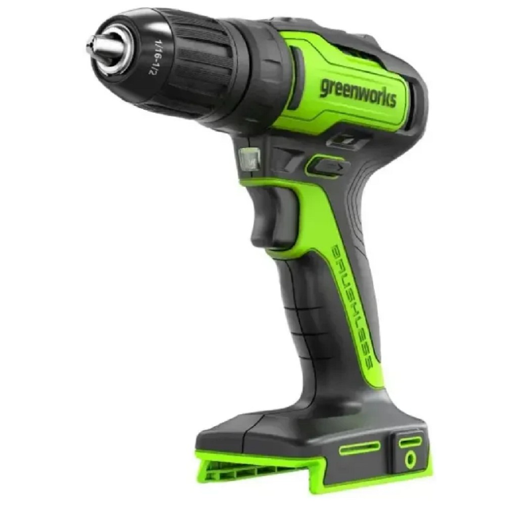 Greenworks GD24DD35 Дрель-шуруповерт аккумуляторная, 24V, б/щет, 29/35Нм,2х2Ач,ЗУ,кор [3704007CUC]