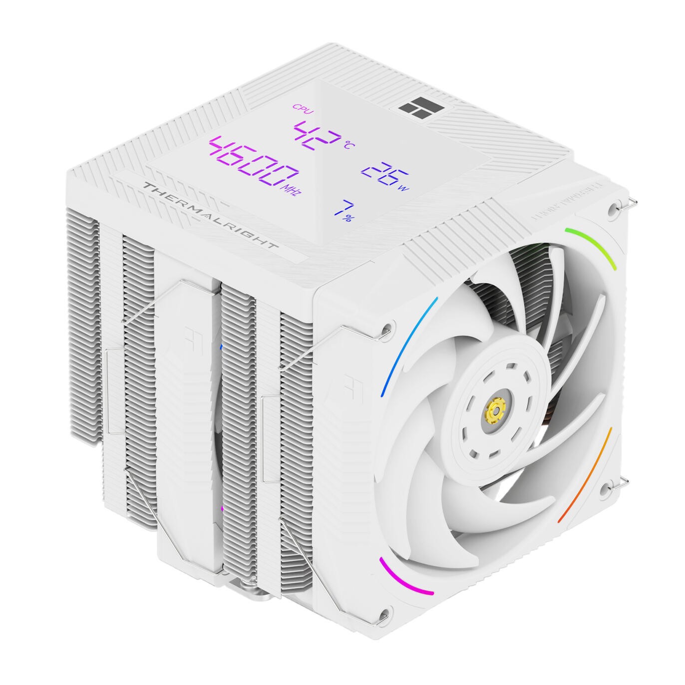 Thermalright Кулер Phantom Spirit 120 Digital Snow  LGA115X/1200/1700/1851/AM4/AM5 (Dual Tower, 2x120mm ARGB PWM Fan, медное основание, 7 тепл. трубок 6мм) / TRPS120DSNOW