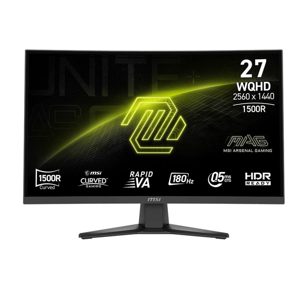 Повреждение упаковки MSI MAG 27" 275CQF E18 черный {VA Curved 2560x1440 180Hz 16:9 250cd 178/178 2xHDMI DisplayPort}