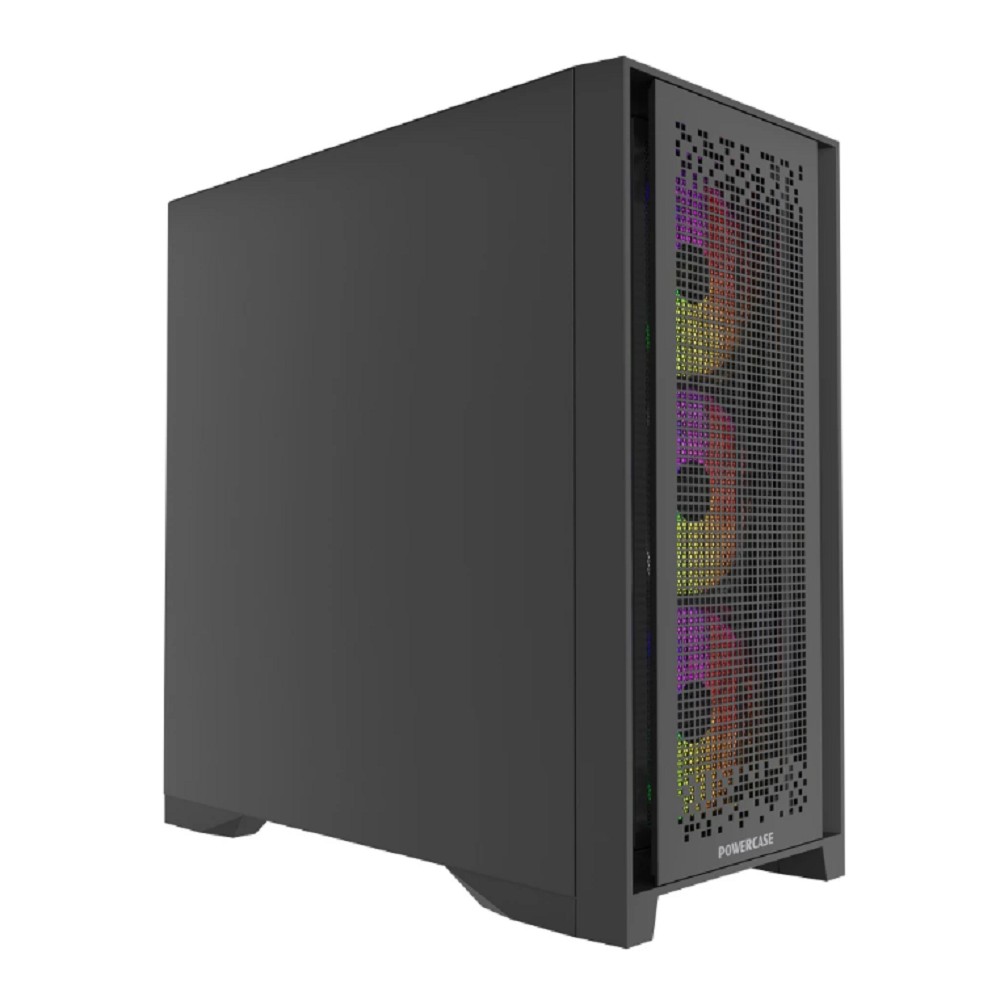 Powercase Корпус ByteFlow Pro CP ARGB, Black, Non Window, Type-C, 4x 140mm ARGB PWM fans, чёрный, E-ATX  (CH9CLPB-A4)
