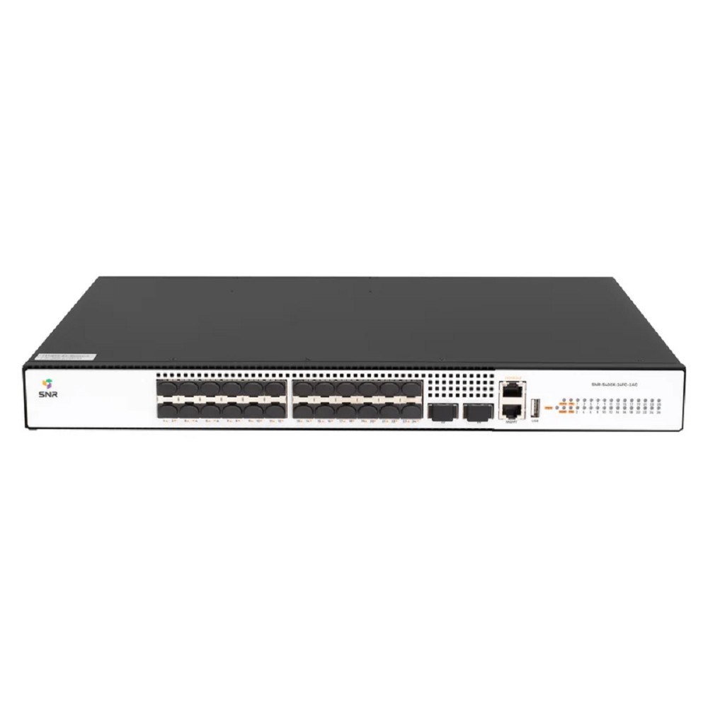 SNR SNR-S400X-24FC-2AC Управляемый коммутатор уровня 3, 24 порта 1/10G SFP+, 2 порта 40/100G QSFP28, VSF HA, MLAG, VxLAN, EVPN-VxLAN, 2 слота для Hot Swap БП