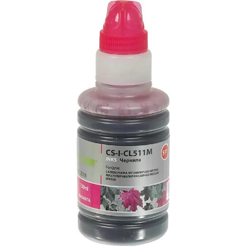 Cactus CS-I-CL511M Чернила для Canon Pixma MP240/MP250/MP260/MP270, пурпурный, 100 мл.