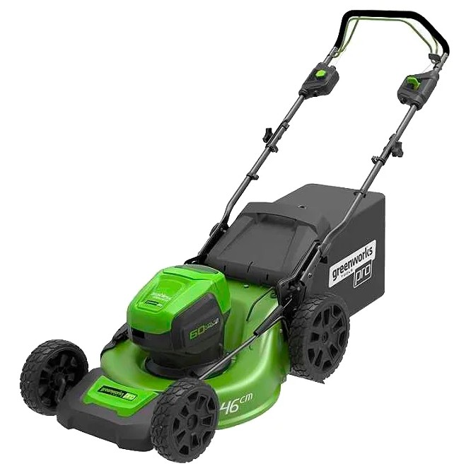 Greenworks Газонокосилка самоходная, аккумуляторная GD60LM46SPK4, {60V, 51 см, бесщеточная, с 1хАКБ 4 А.ч. и ЗУ} [2502907UB]