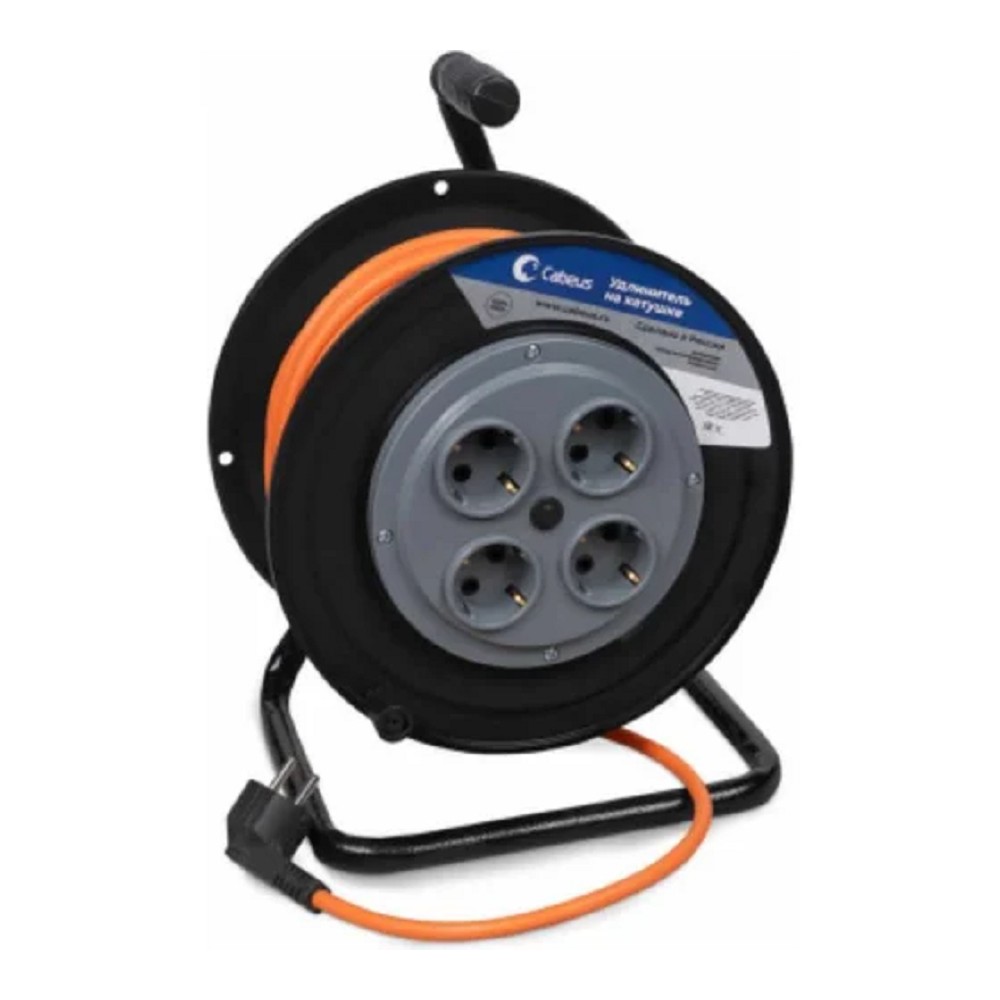 Cabeus EC-C-3.5-G-50 Удлинитель ПВС 3500 Вт 50м на катушке (С/з)