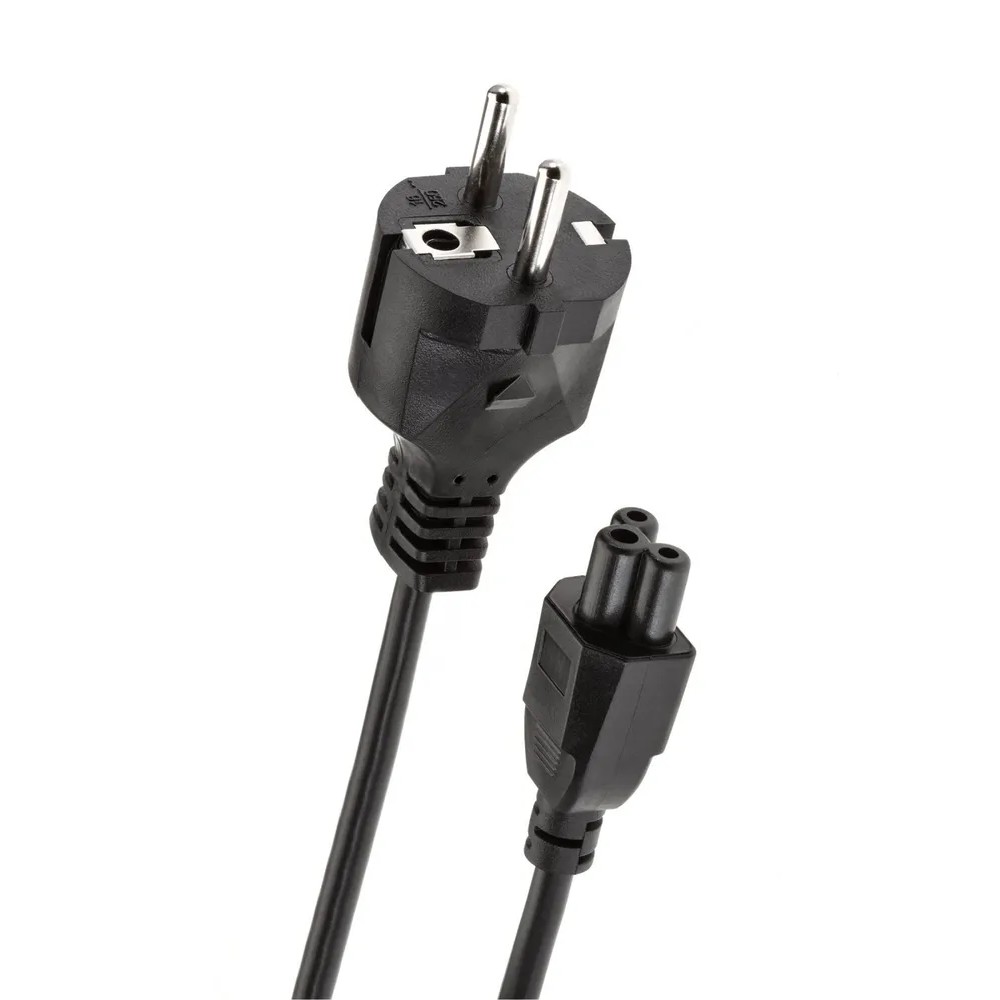 Telecom TP022-1.8-BK Кабель питания для ноутбуков, 3-pin, с заземлением, 220V (Европейский стандарт)1,8m