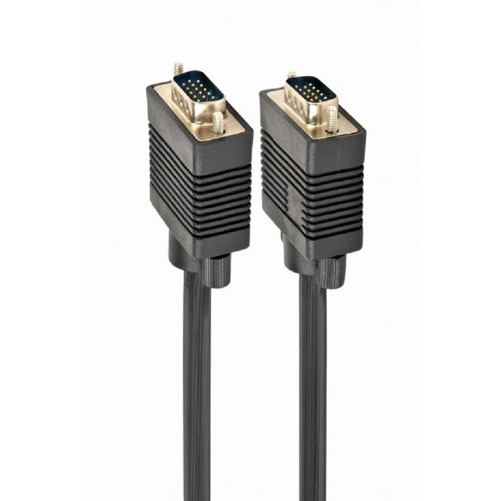 Gembird/Cablexpert CC-PPVGA-10m, Кабель VGA Premium ,  15M/15M, 10м, серый, тройной экран, феррит.кольца 