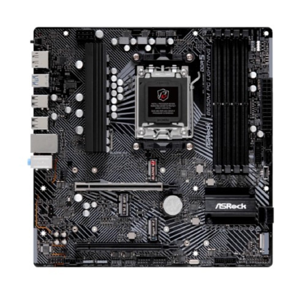 B650M PG LIGHTNING, Socket AM5, AMD B650, 4xDDR5-5200, HDMI+DP, 2xPCI-Ex16, 4xSATA3(RAID 0/1/10), 3xM.2, 8 Ch Audio, 1x2.5GLan, (4+4)xUSB2.0, (3+4)xUSB3.2, (1+1)xUSB3.2 Type-C™, mATX, RTL