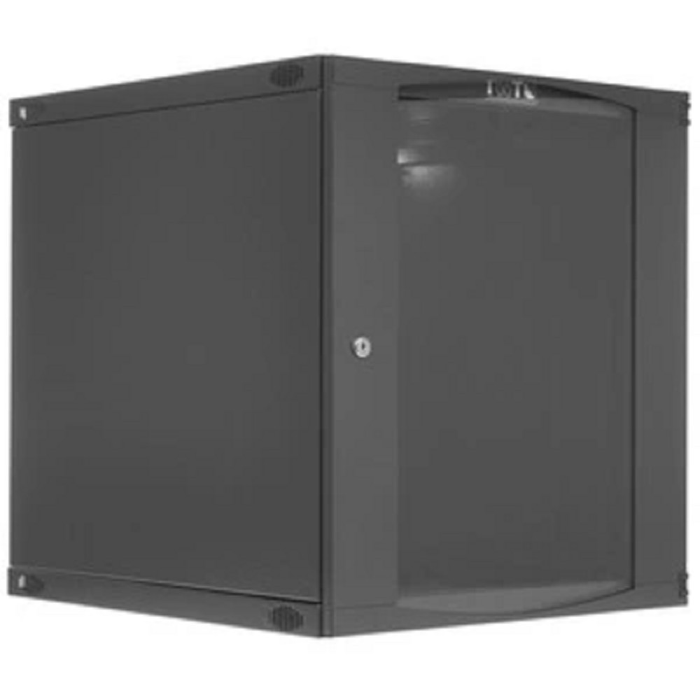 Шкаф настенный Next, 12U 550x600, стеклянная дверь, черный