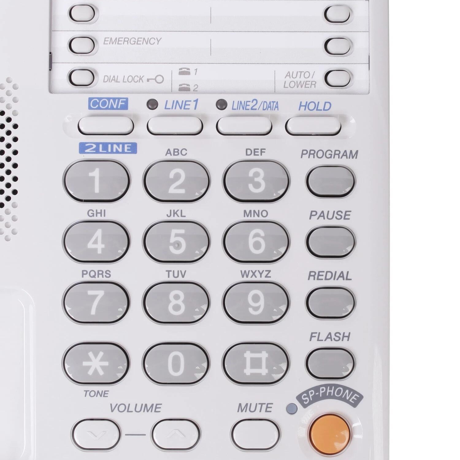 Panasonic KX-TS2368RUW (белый) {2 линии, конференц-связь, спикер., 30 номеров памяти, ЖКД, Flash, часы }