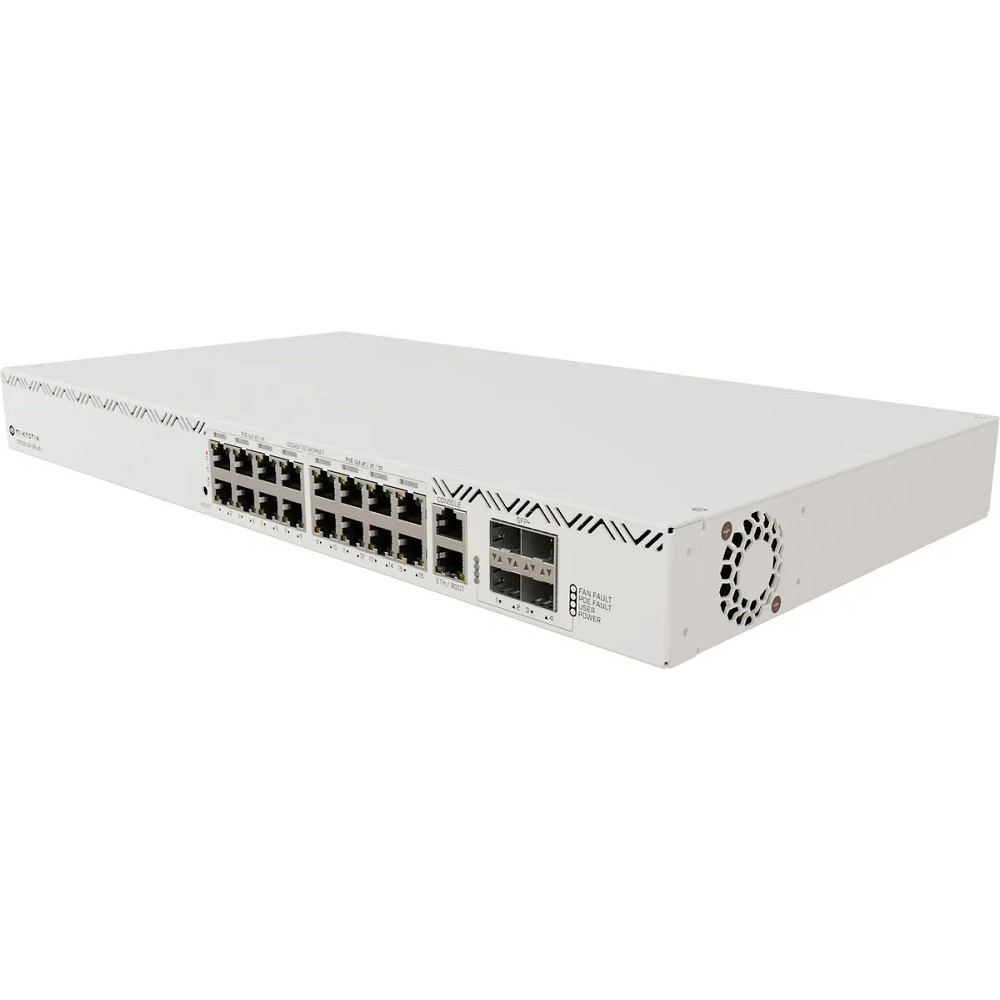 MikroTik CRS320-8P-8B-4S+RM Коммутатор управляемый, 17*1Gbit RJ45, 4*SFP+,  PoE (1-16port) RouterOS v7