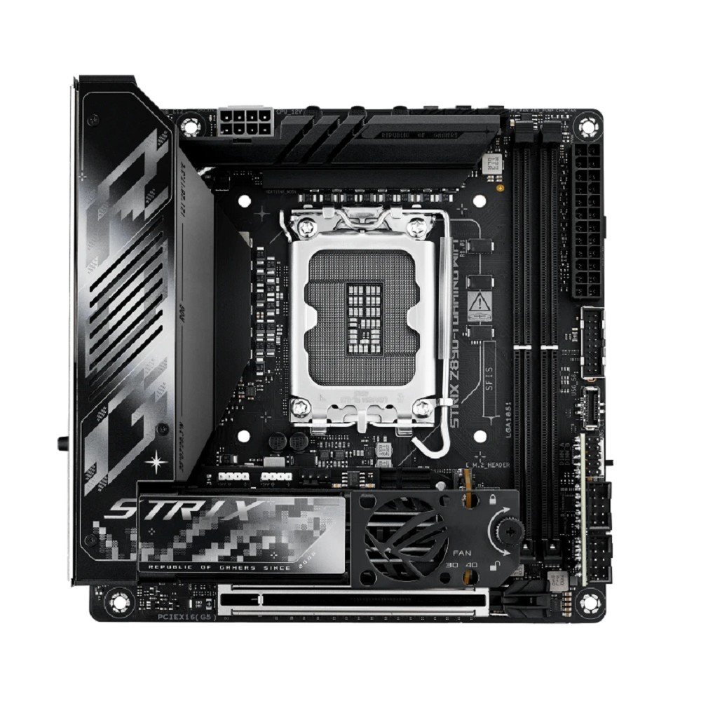 Материнская плата ASUS ROG STRIX Z890-I GAMING WIFI LGA1851 mini-ITX 2xDDR5 PCIEx16 2xM.2 2xThunderbolt USB-C HDMI 2.5GLAN Wi-Fi 7