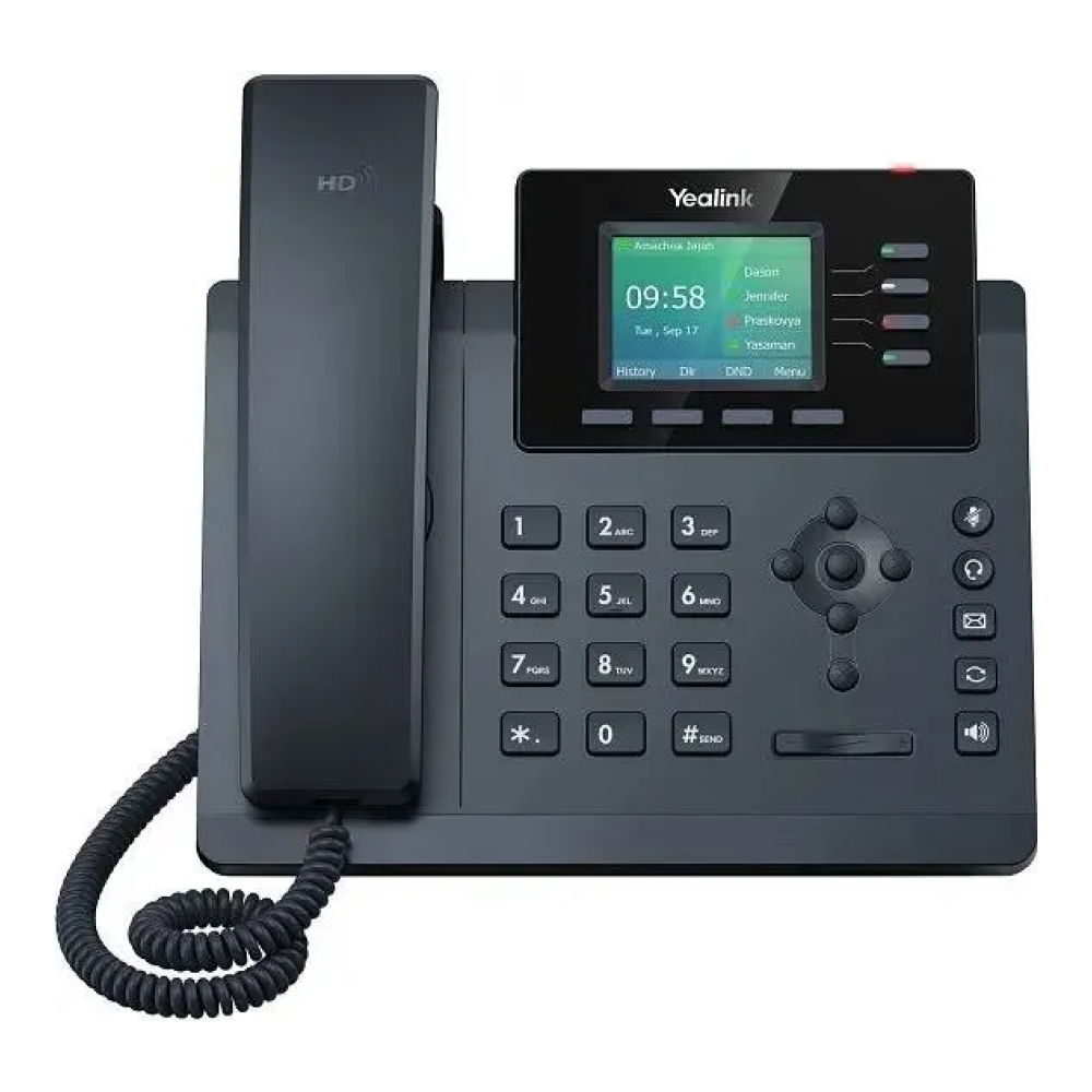 Телефон SIP Yealink SIP-T34W 4 аккаунта, Wi-Fi, USB, цветной экран, PoE, GigE