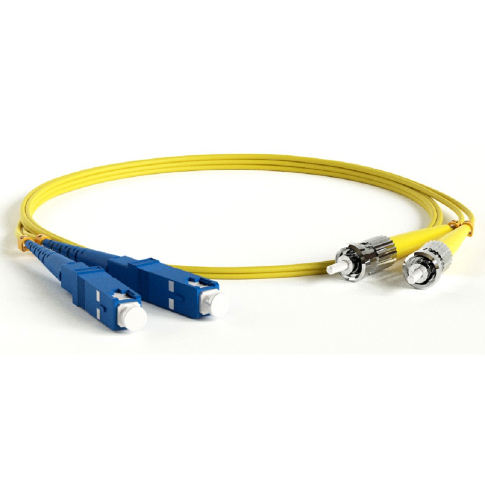 Hyperline FC-D2-9-SC/UR-ST/UR-H-3M-LSZH-YL Патч-корд волоконно-оптический (шнур) SM 9/125 (OS2), ST/UPC-SC/UPC, 2.0 мм, duplex, LSZH, 3 м