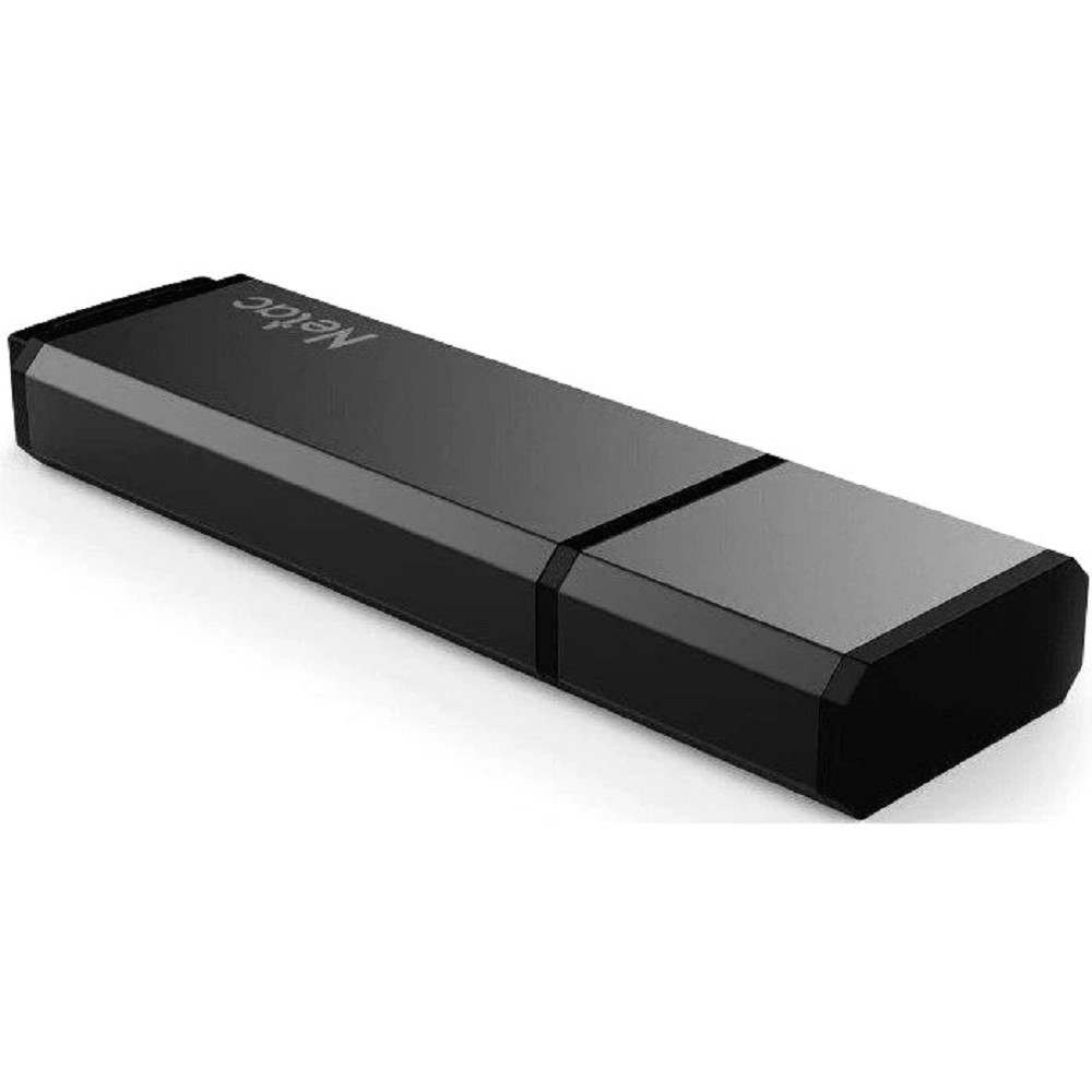 Netac USB Drive 32GB U351 <NT03U351N-032G-20BK>, USB2.0, с колпачком, металлическая чёрная