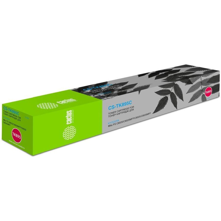 Картридж лазерный Cactus CS-TK895C CS-TK895С голубой (6000стр.) для Kyocera Mita FS C8020/C8020MFP/C8025/C8025MFP