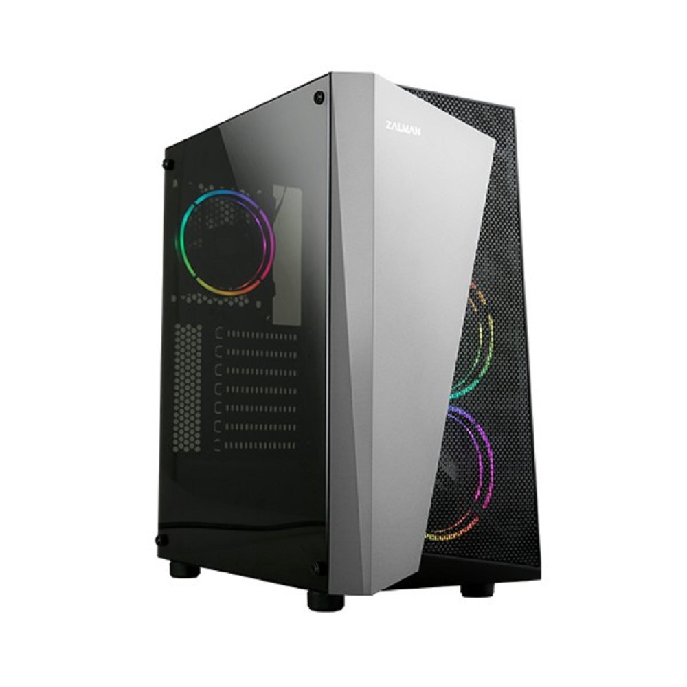 ZALMAN S4 Plus, без БП, боковое окно (акрил), черный,  ATX