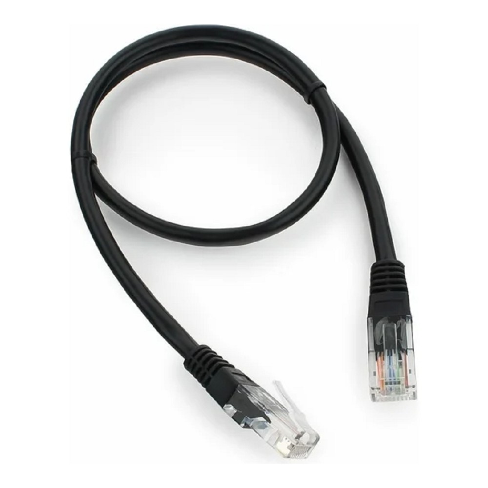 Cablexpert PP12-0.5M/BK Патч-корд UTP кат. 5e, 0.5м, литой, многожильный, чёрный (PP12-0.5M/BK)
