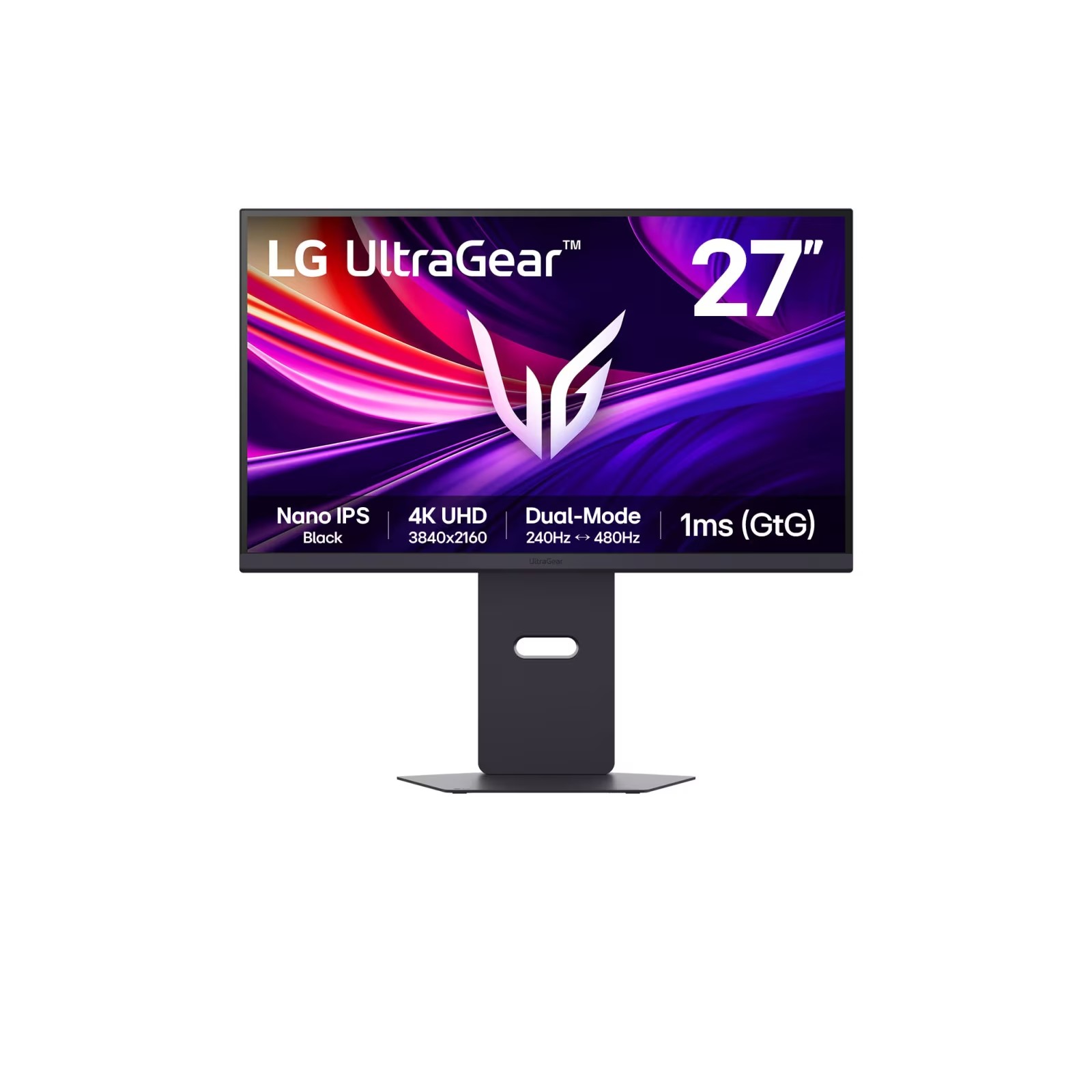LCD LG 27" 27G850A-B черный {NanoIPS 3840x2160 240Hz 1ms 450cd 2000:1 DisplayHDR600 16:9 2xHDMI2.1 DisplayPort 2.1 USB3.2 Pivot HAS}