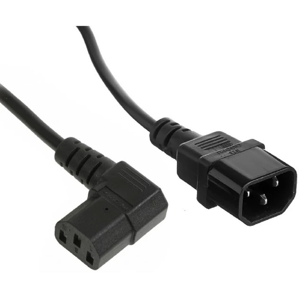 Exegate EX297774RUS Кабель питания Special EC-3S (C13 угловой->C14, 3*1.0mm2, CCA, черный, 3м)