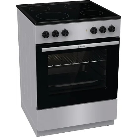 Плита Электрическая Gorenje GEC6A11SG серый стеклокерамика (без крышки)