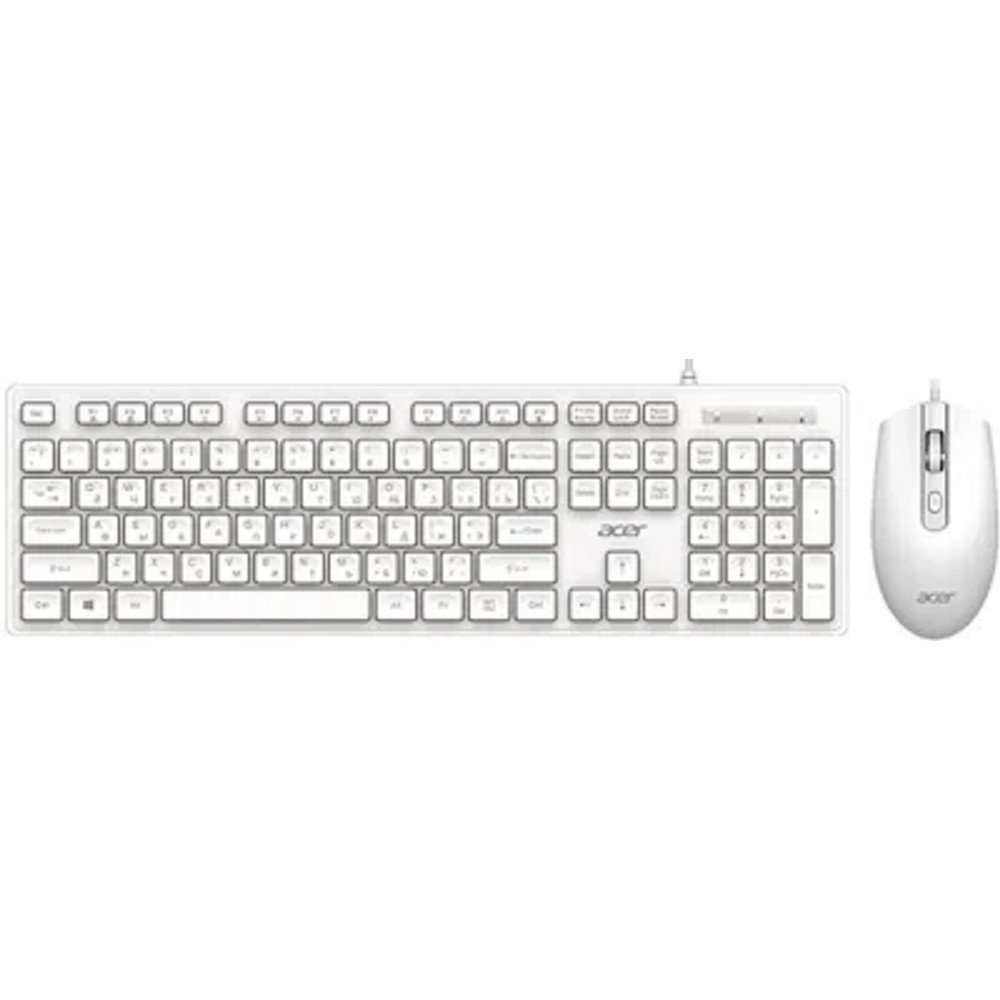 Acer OCC504 [ZL.ACC11.00N] Комплект (клавиатура + мышь) клав:белый мышь:белый USB Multimedia 