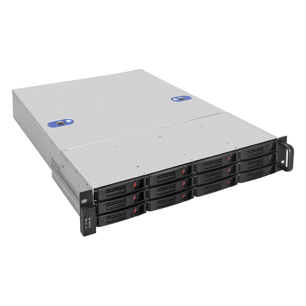 Exegate EX293401RUS Серверный корпус ExeGate Pro 2U660-HS12 <RM 19", высота 2U, глубина 660, БП 1U-1100ADS, 12xHotSwap>